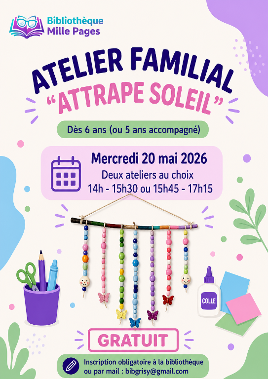 Couverture de Atelier Familial "Attrape Soleil"